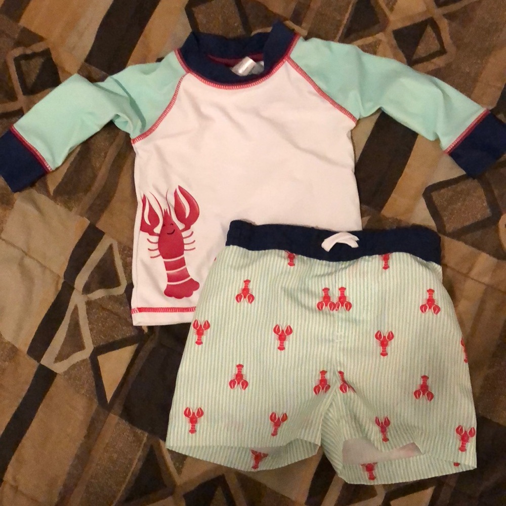 6-9 months boys swim suit set